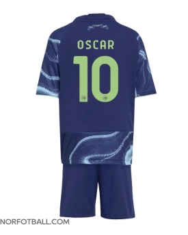 Billige Fotballdrakt Ajax Oscar Gloukh #10 Replika Bortedraktsett Barn 2025-26 Kortermet (med bukser)